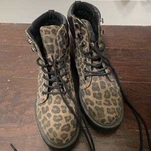 Cheetah boots size 8